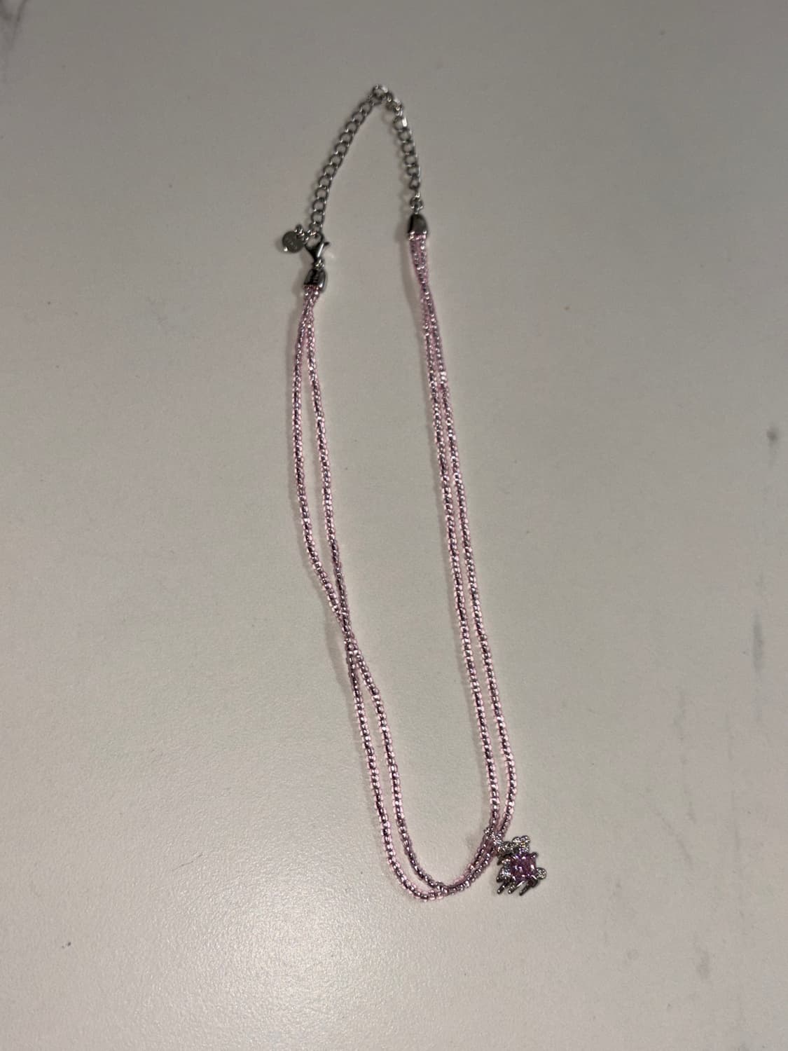 위민 비즈목걸이 핑크 yvmin 상품이미지4