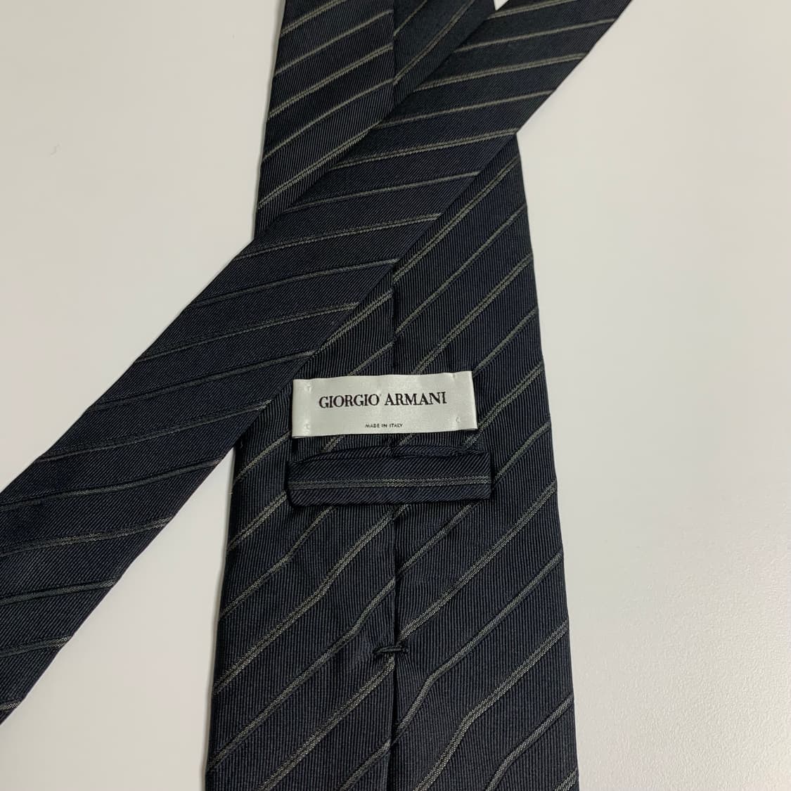 조르지오 아르마니(ARMANI) 블랙 스트라이프 명품넥타이 정장코디 A+ 상품이미지5