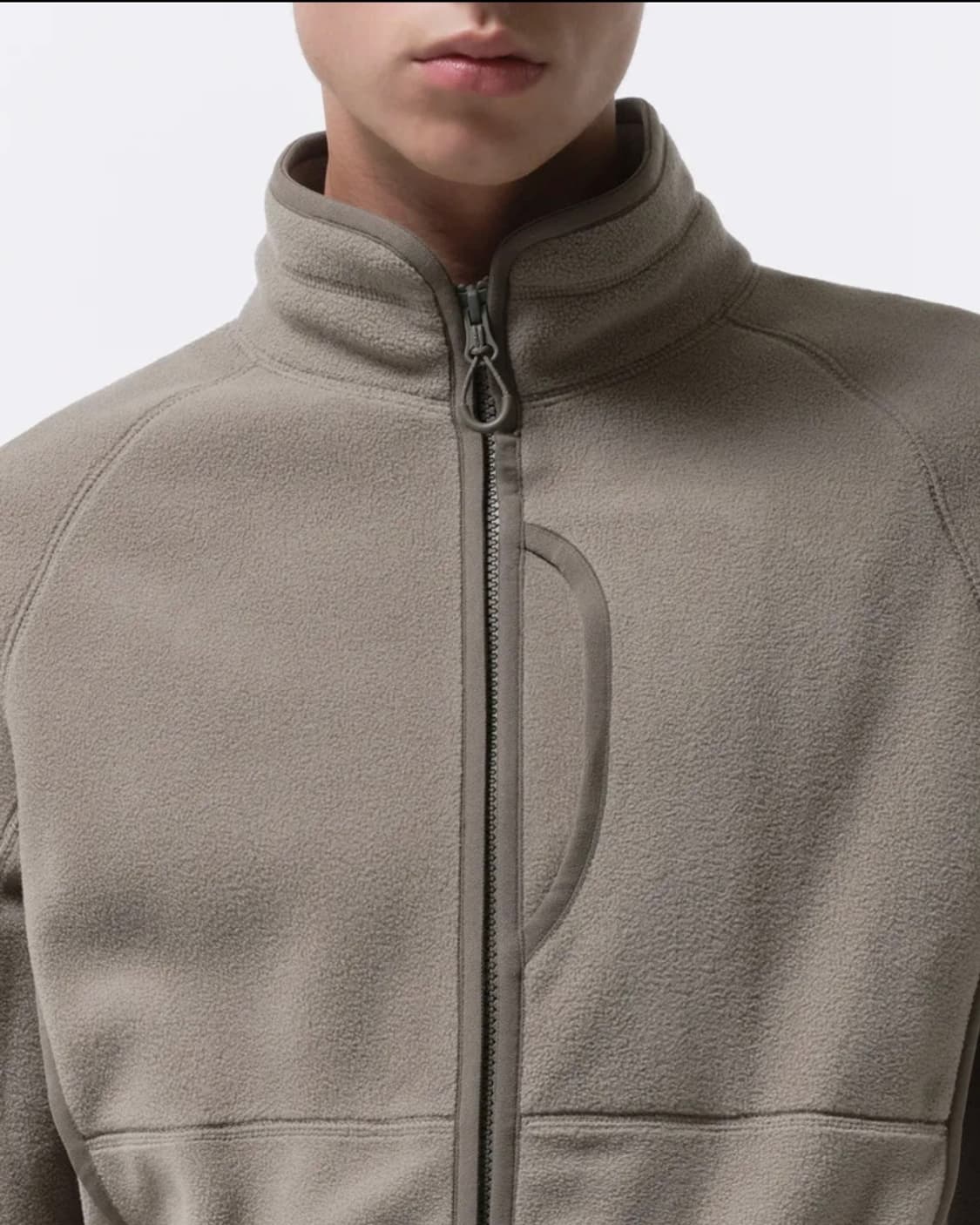 무탠다드/ 시티 레저 플리스 하이넥 자켓 머드베이지/ L 상품이미지4