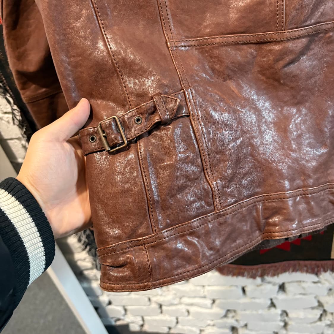 빈티지 양가죽 포켓 레더자켓 상품이미지7