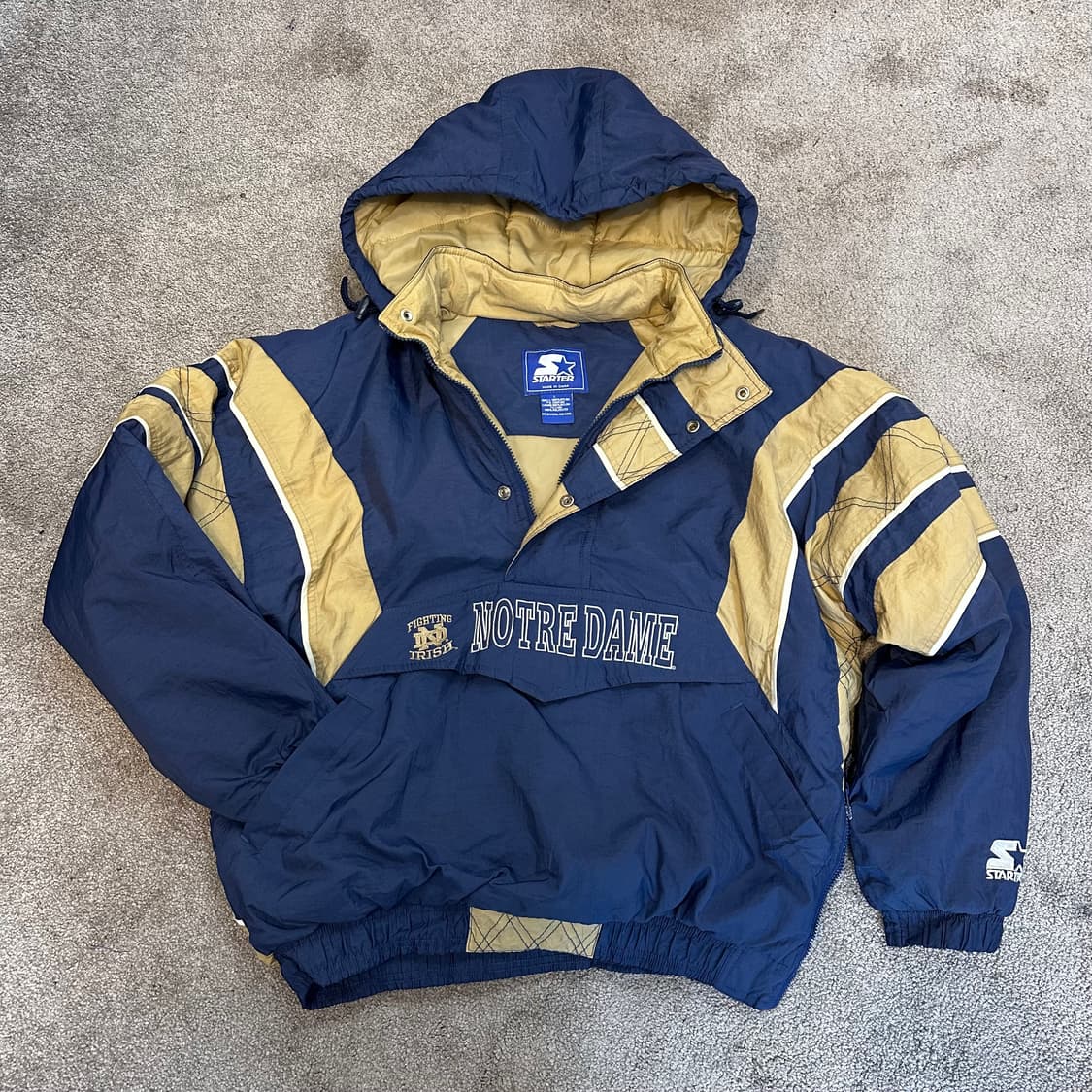 스타터 90s 노트르담 아이리쉬 후드 아노락 점퍼L 상품이미지1