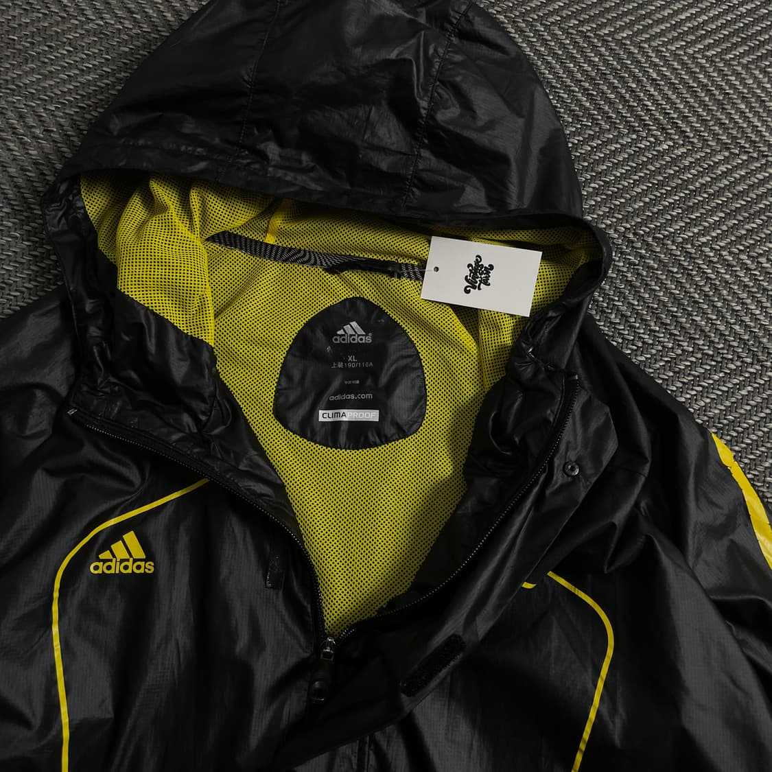 아디다스 F50 블랙 옐로우 우븐 바람막이o 4178 상품이미지7