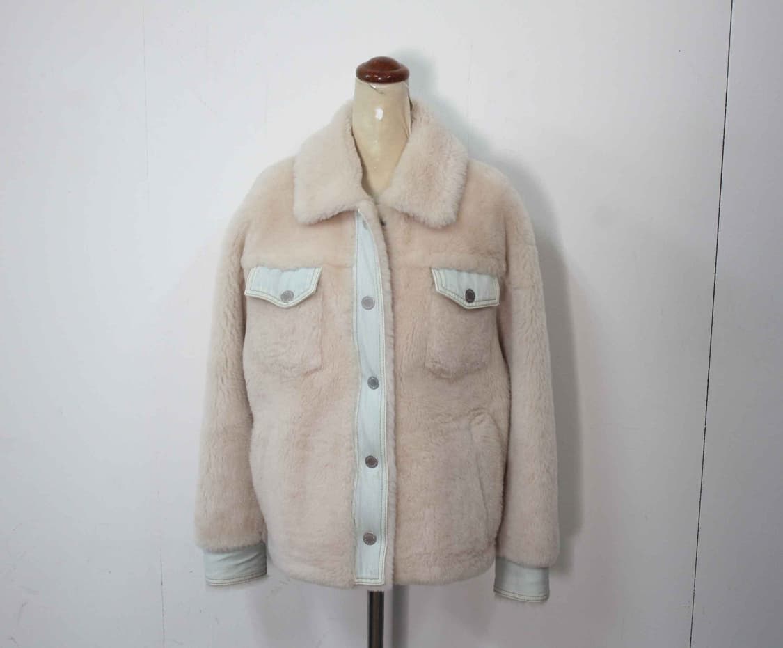 W-4024/산드로 정품 여성용 양가죽 양털 점퍼 79-86-160 상품이미지1