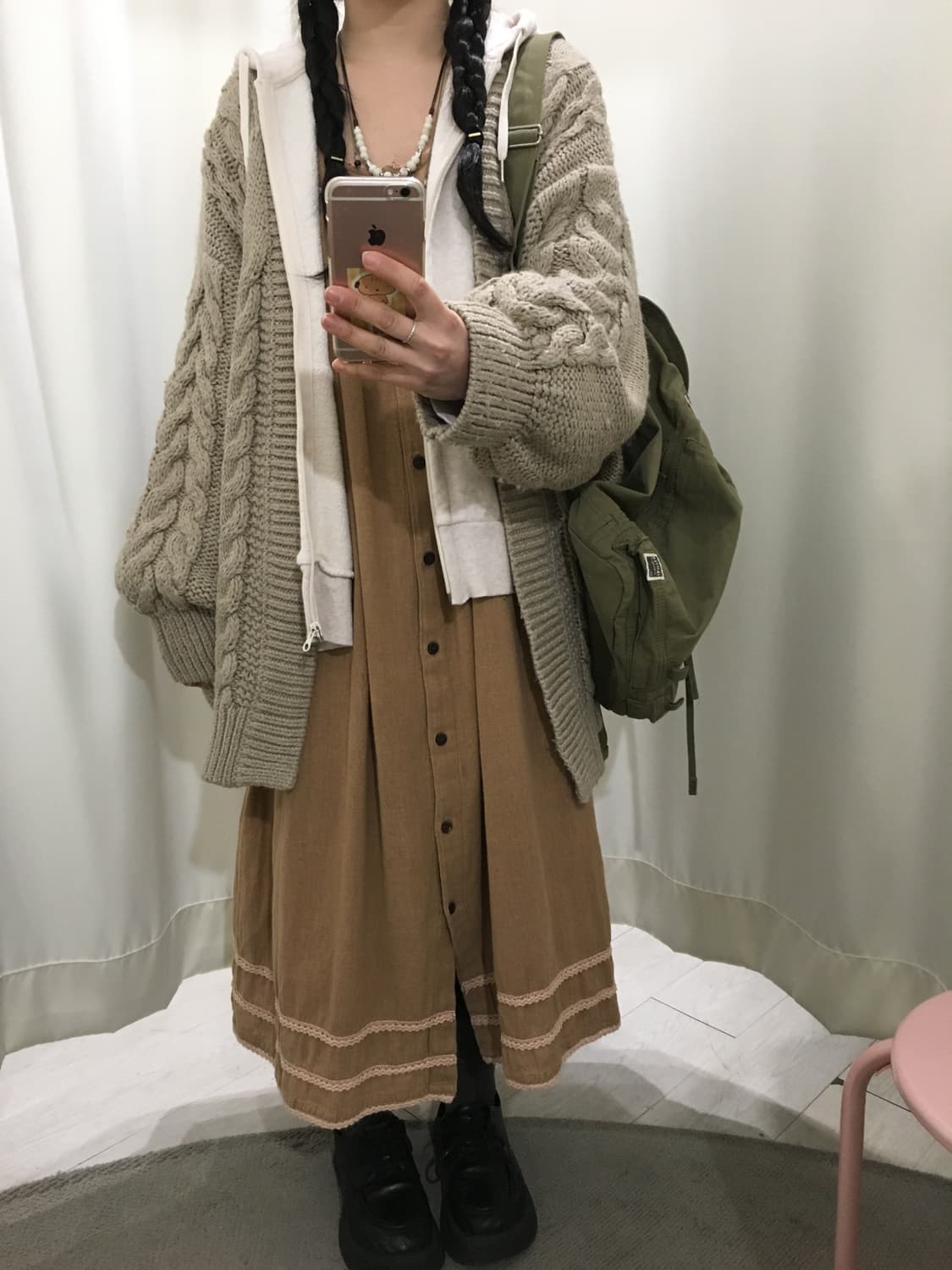 Oat Cable Cardigan 상품이미지3