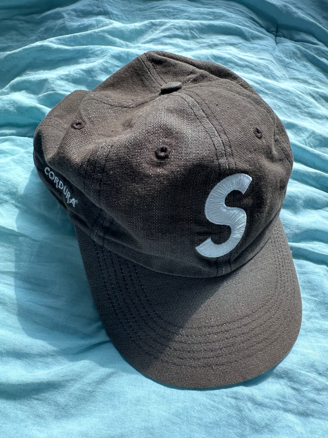 슈프림 코듀라 S로고 볼캡 브라운 상품이미지1