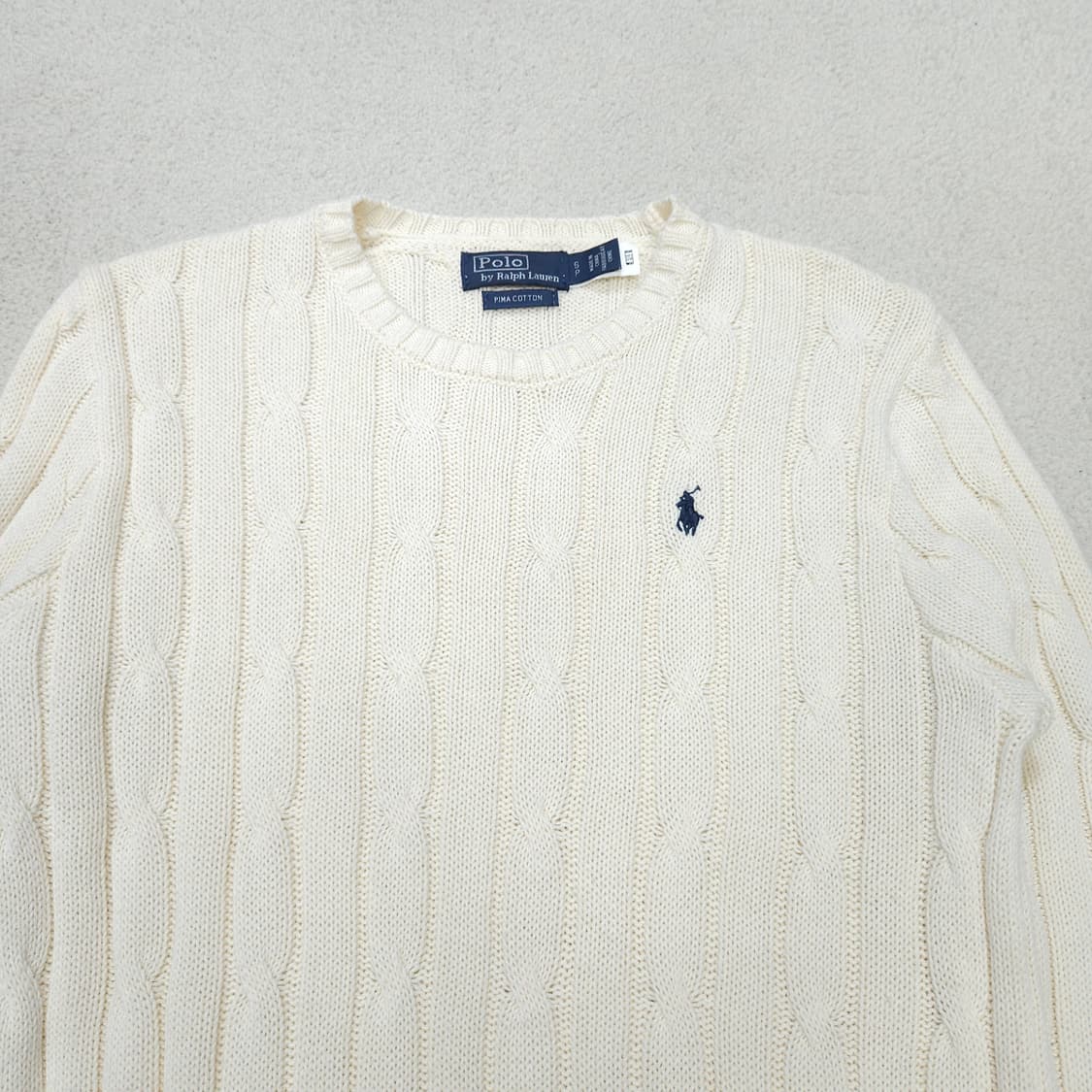 폴로 랄프 로렌 신형 qr 피마 코튼 케이블 니트 S 상품이미지5