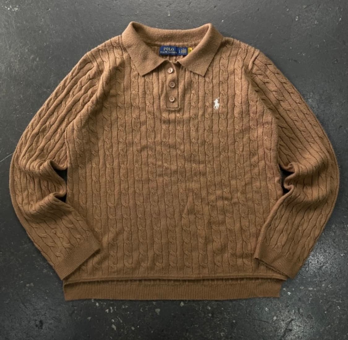 폴로 랄프로렌 꽈배기 니트 카라티 상품이미지7