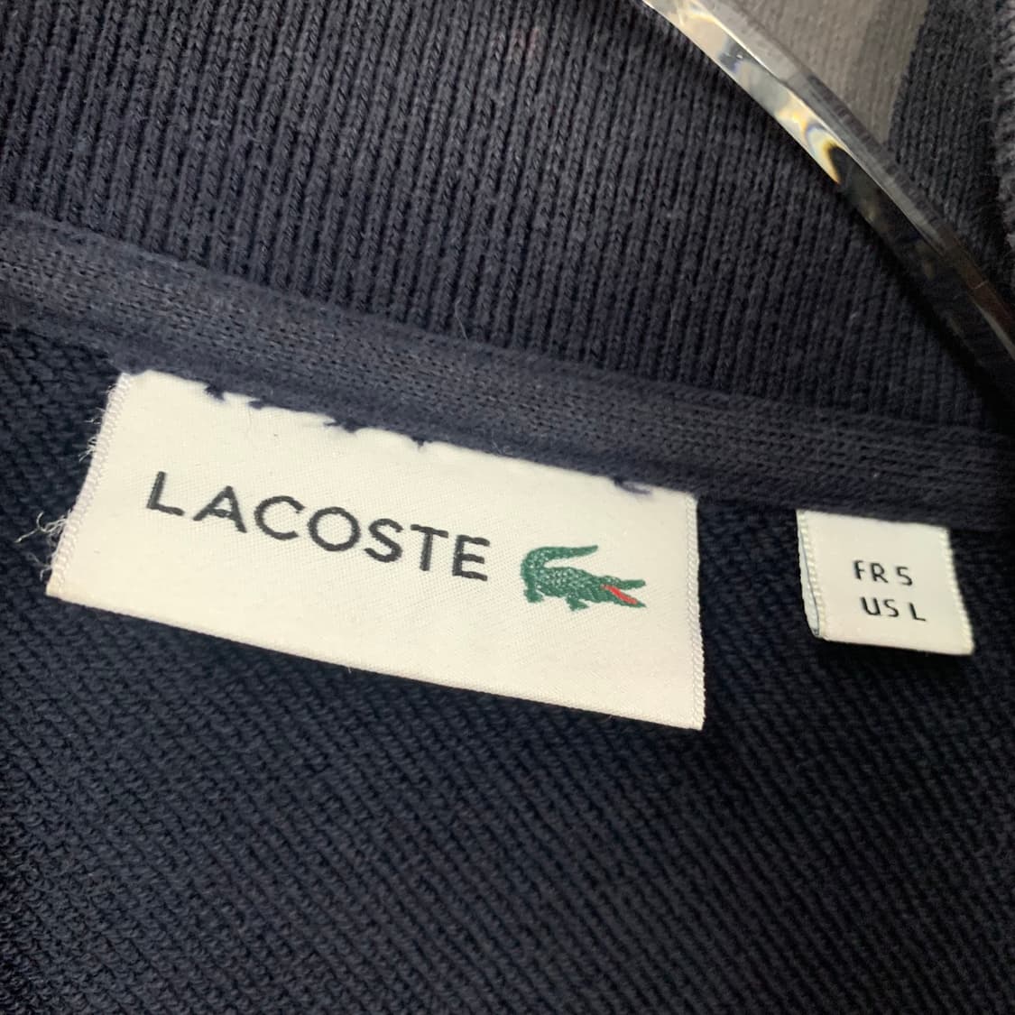 XL 라코스테 로고 패치 바시티 스타디움 스웻 자켓 상품이미지4