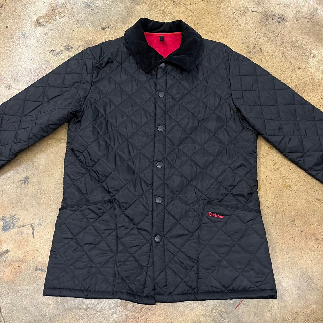 [정품/S] 바버 블랙 퀼팅 자켓 b16 상품이미지3