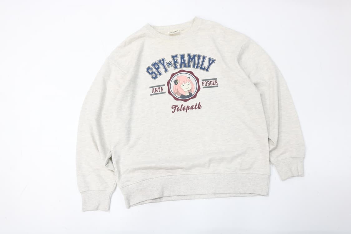 SPY×FAMILY 스파이 패밀리 아냐 포저 그래픽 오버핏 맨투맨 (L) 상품이미지2