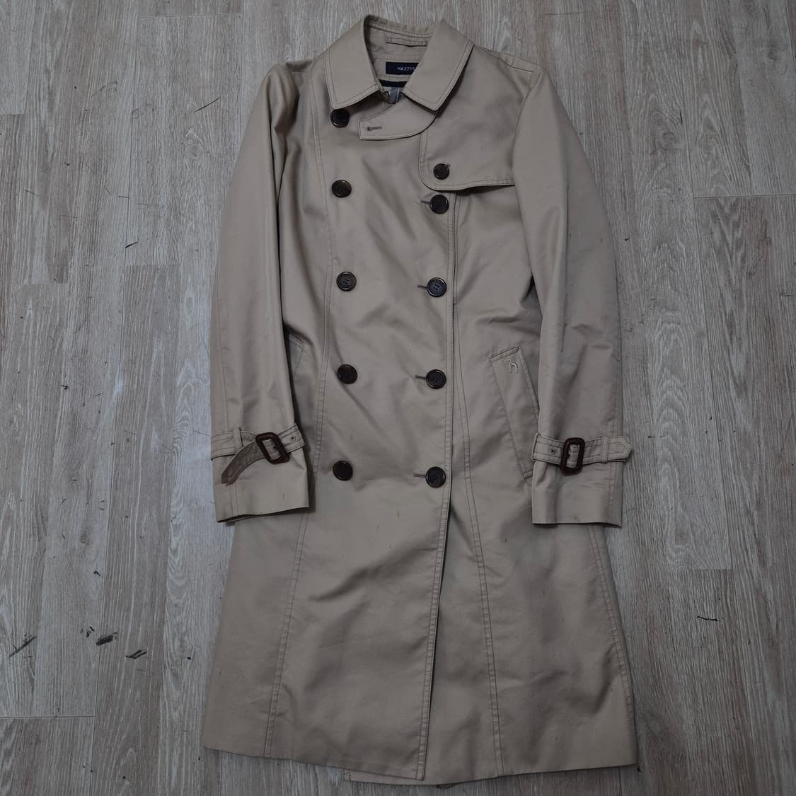 헤지스 투안감 모직 더블 트렌치코트 85-160 상품이미지1