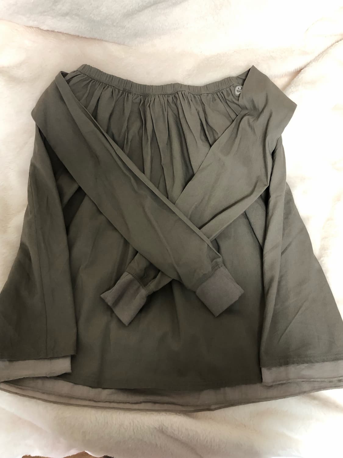 [2] 코이세이오 스트랩 셔링 스커트 애쉬브라운 상품이미지2