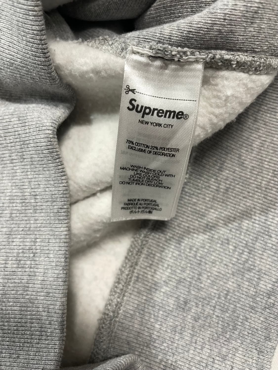 슈프림 23fw 바시티 후드 그레이 상품이미지6