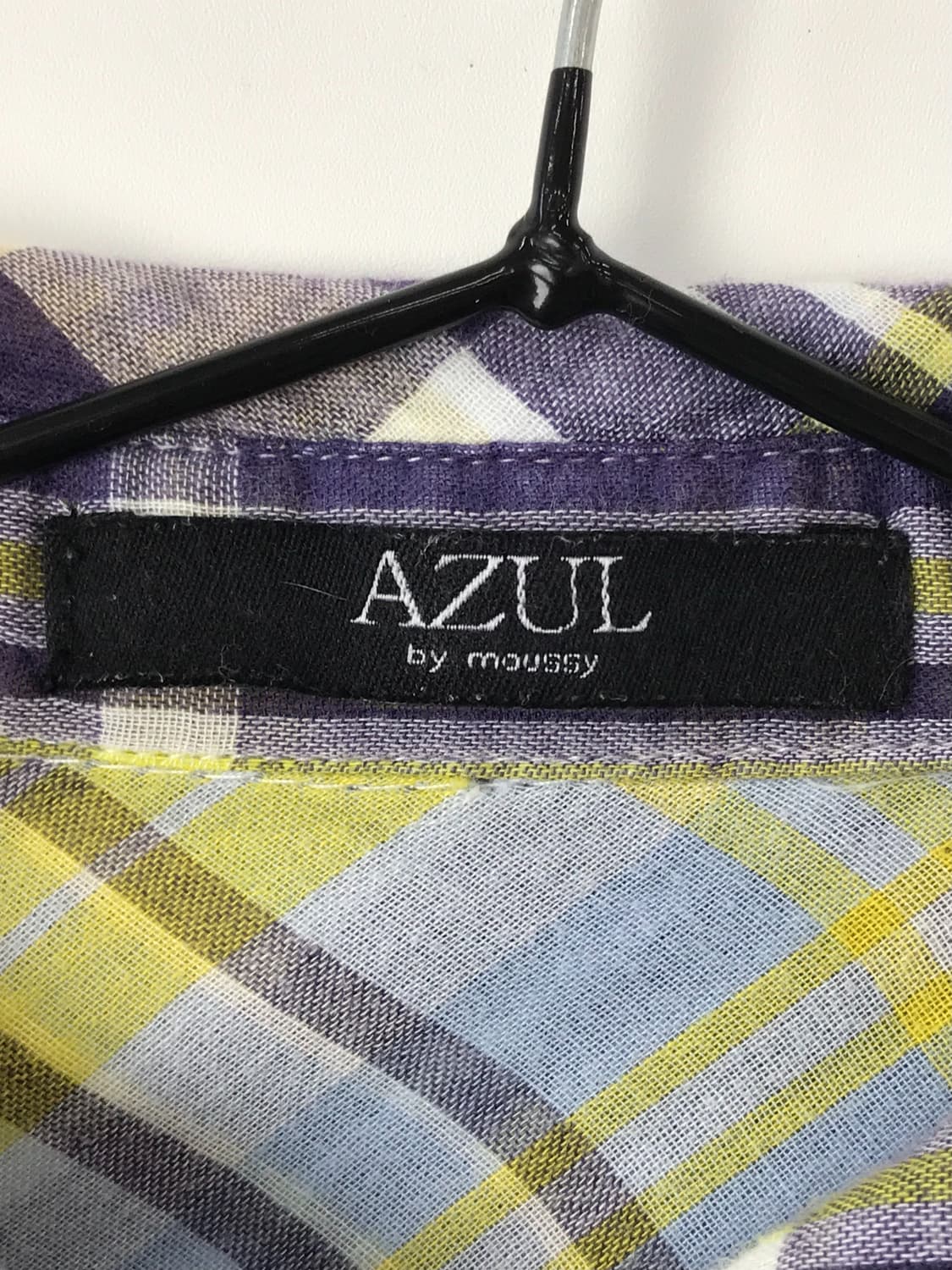  Moussy Purple Cotton Checked Shirts 상품이미지6