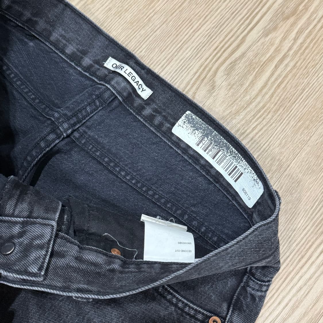 [32]아워레가시 세컨드컷 데님 블랙 상품이미지3