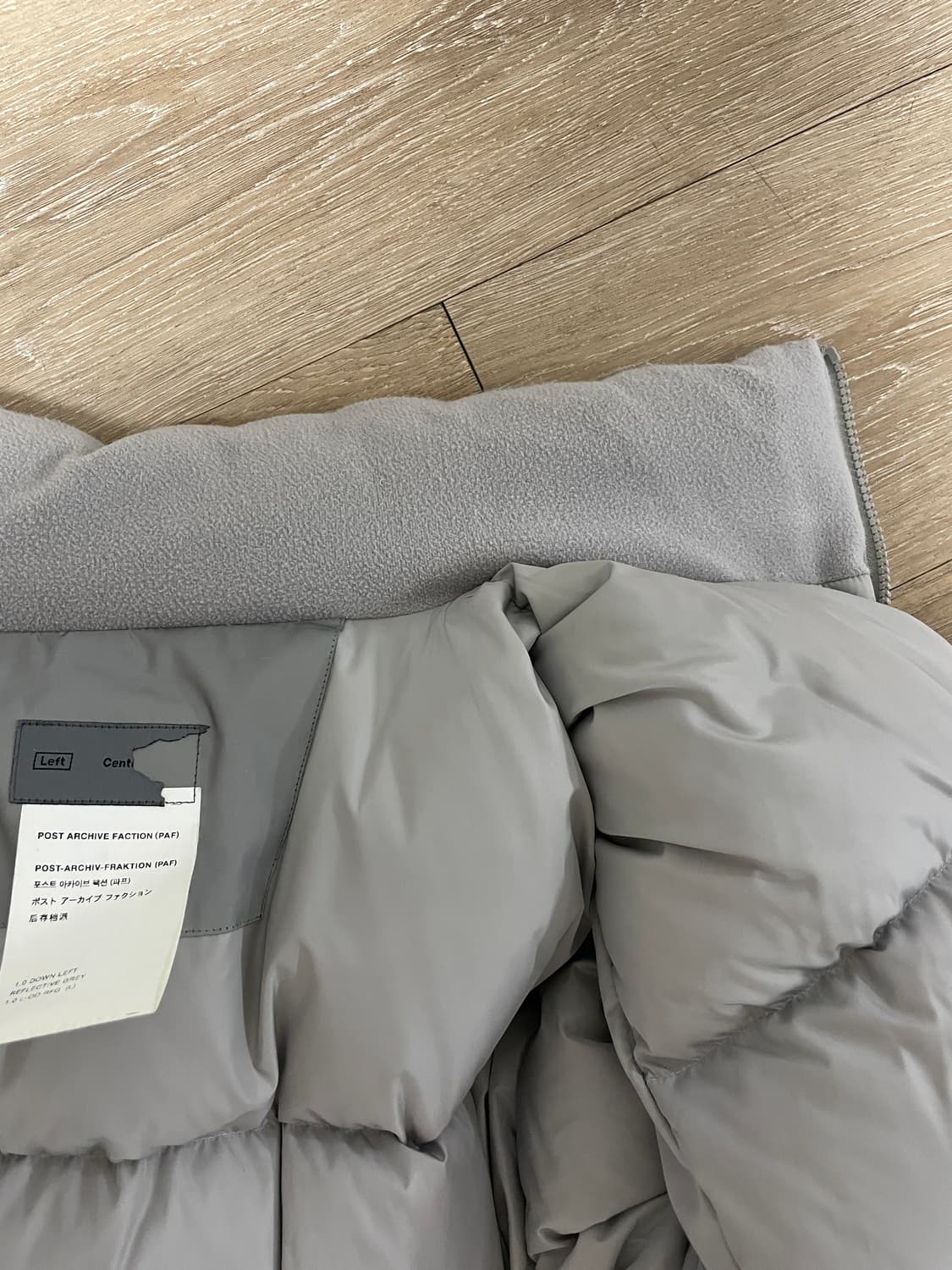 파프 paf 포스트 아카이브 팩션 리플렉티브 패딩 그레이 L 상품이미지7