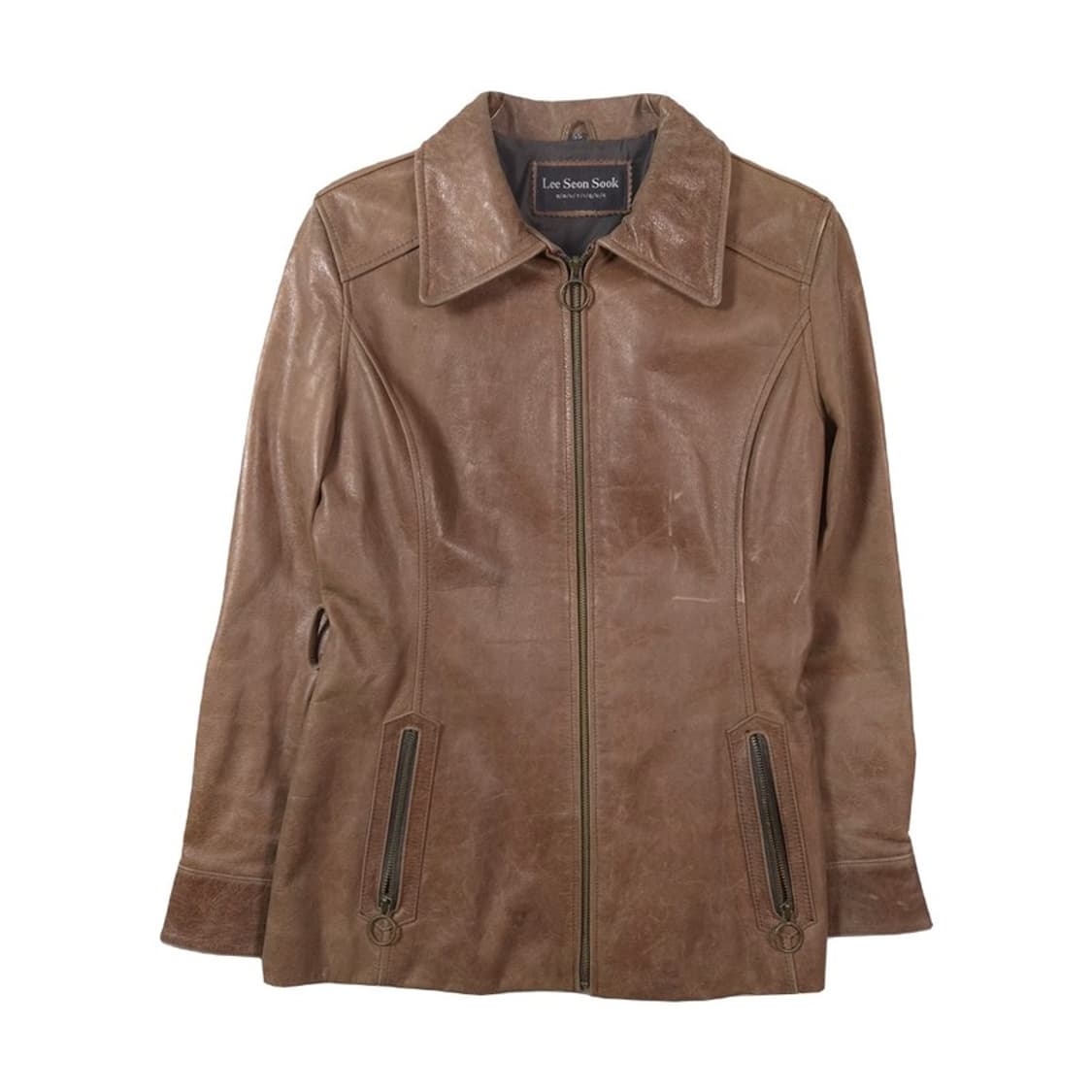 이선숙 부티크 리얼 램스킨 레더 자켓 55 상품이미지1