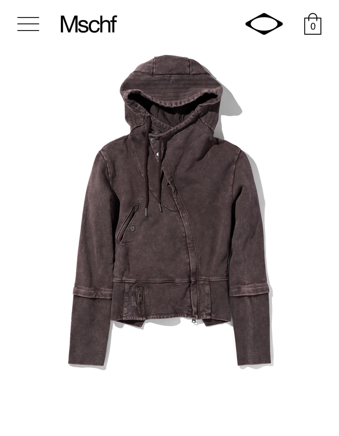 미스치프 후드집업 ASYMMETRIC HOODIE ZIP-UP 상품이미지1