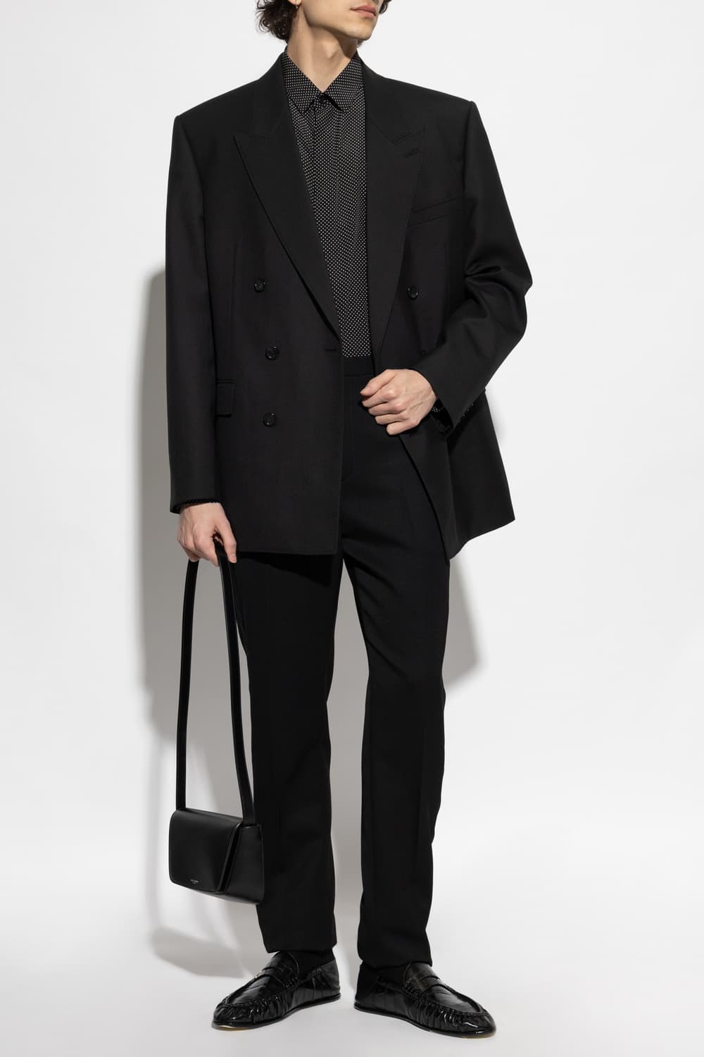 [이종원님 착용] 생로랑 23ss 실크 폴카닷 셔츠 상품이미지4