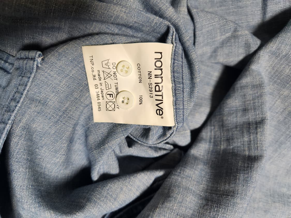 논네이티브 데님 셔츠 남방 블루 상품이미지6