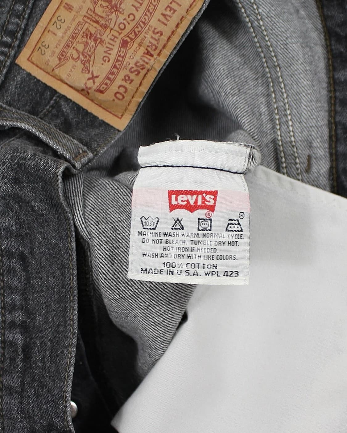 1995 USA 리바이스 501-0658 흑청 데님 팬츠 빈티지 미국제 상품이미지4