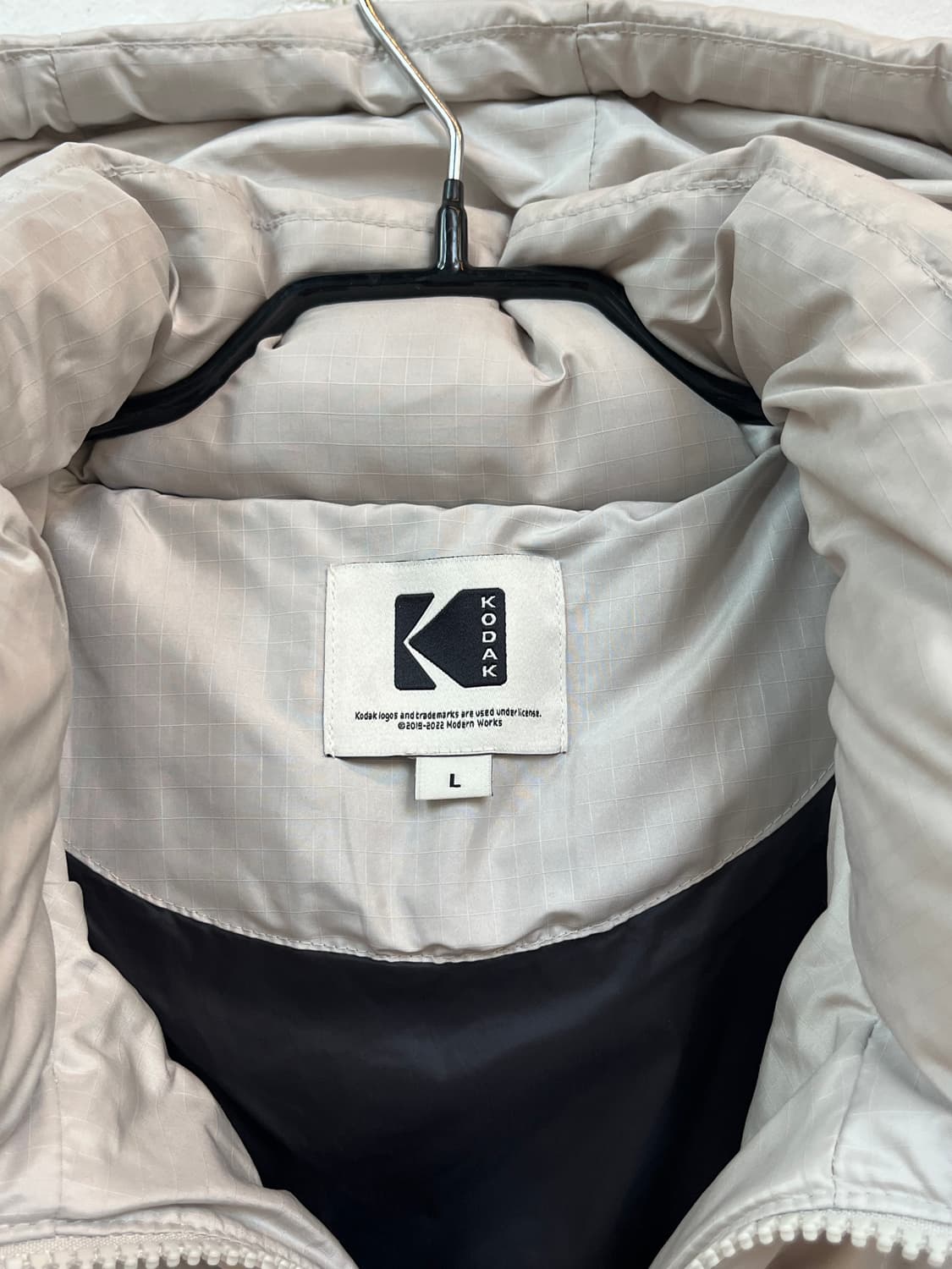 Kodak 코닥 어패럴 아이보리 패딩 Men L 상품이미지3