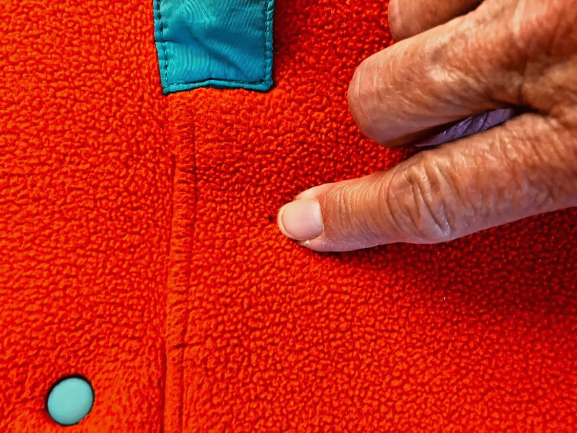 19FW 파타고니아 신칠라 스냅-티 플리스 오렌지/터콰이즈 상품이미지5