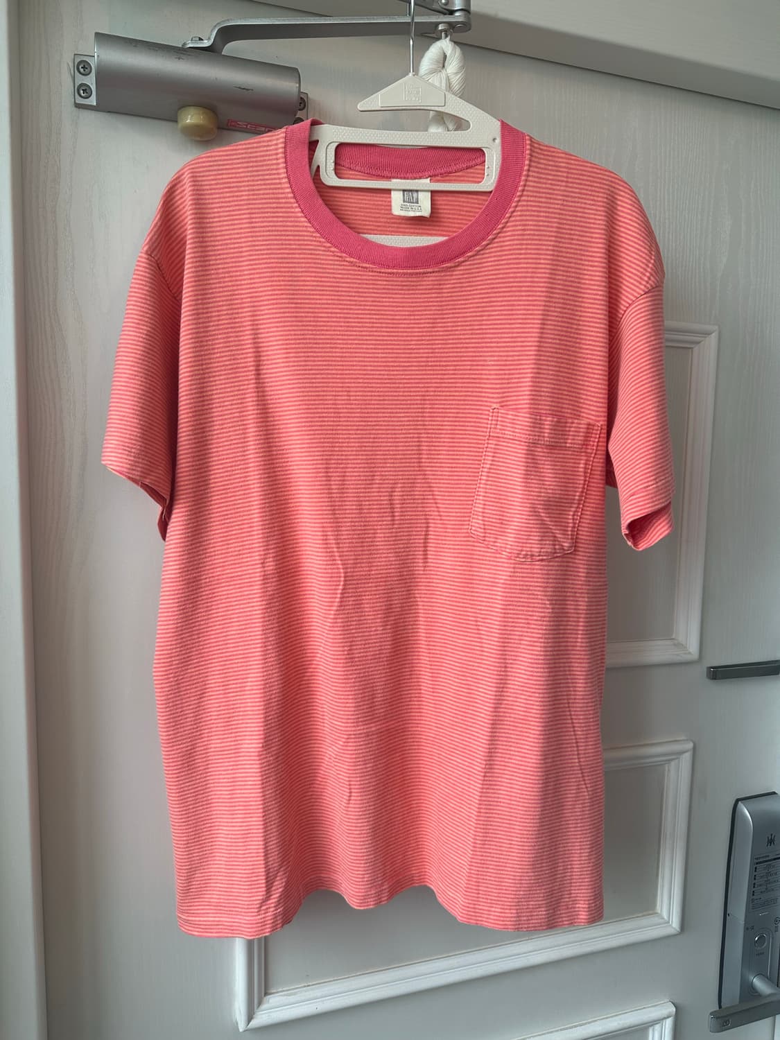 USA 80~90s 올드갭 보더티셔츠 pink orange 상품이미지1