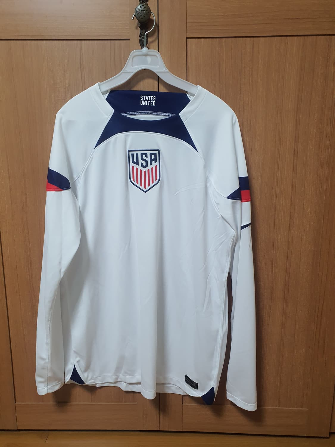 나이키 미국 국대 축구 유니폼 긴팔 L사이즈 상품이미지1