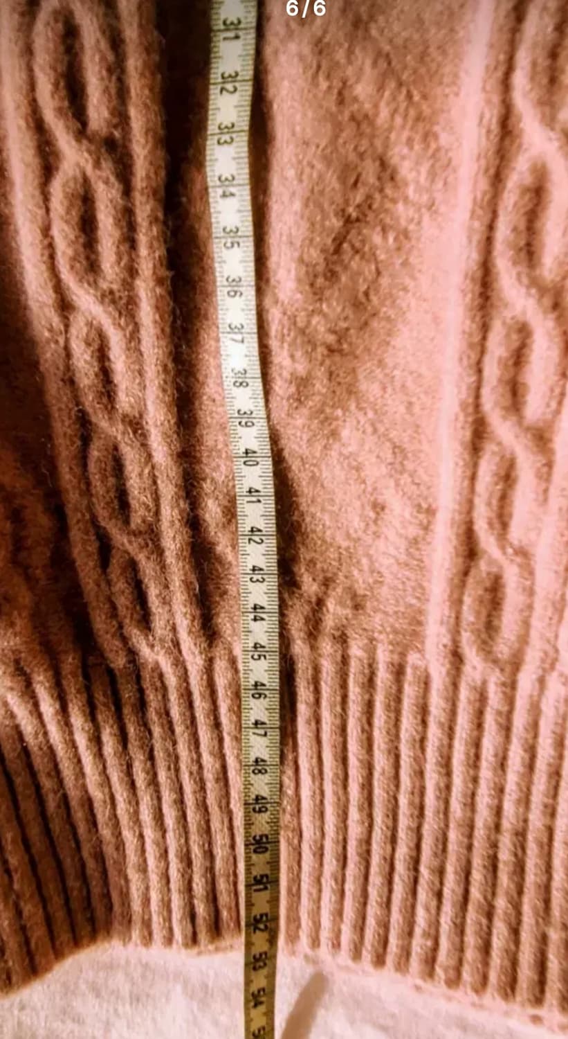 세일러 카라 샐몬 핑크 꽈배기 니트 상품이미지5