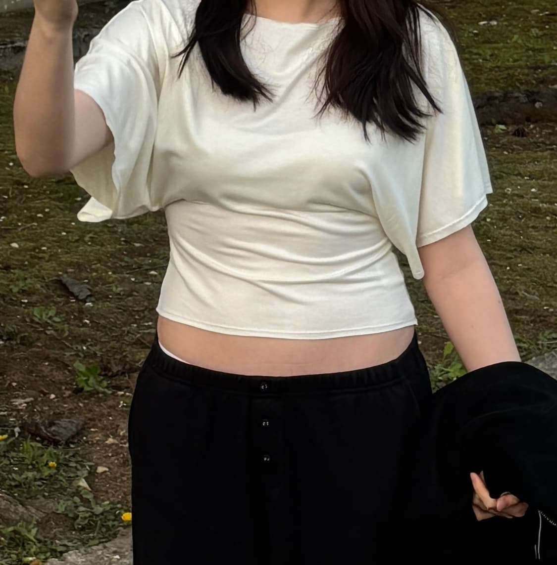 글로니 core half tee M(코어 하프티 아이보리) 상품이미지3