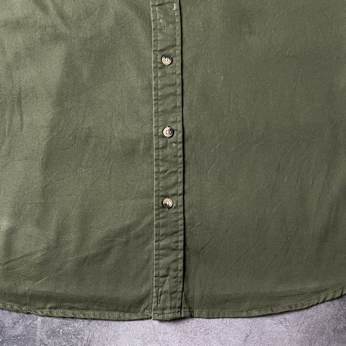 WRANGLER 랭글러 빈티지 카키 플랩포켓 코튼 셔츠 A00605 상품이미지5