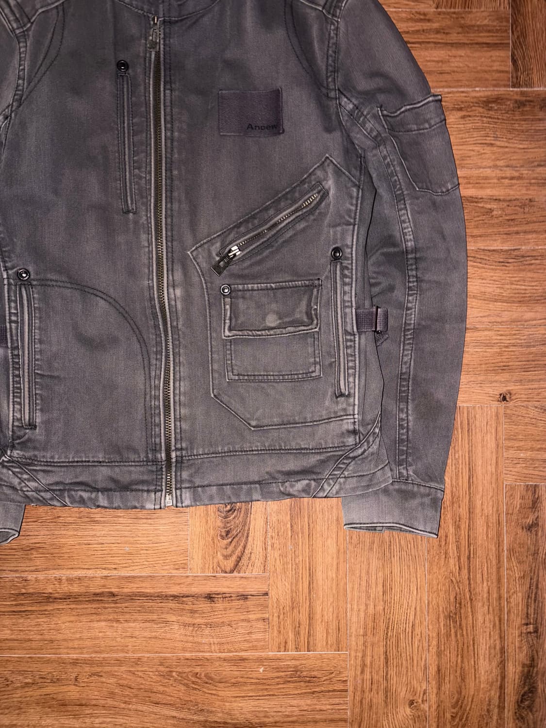 빈티지 디테일 바이커 자켓 상품이미지4