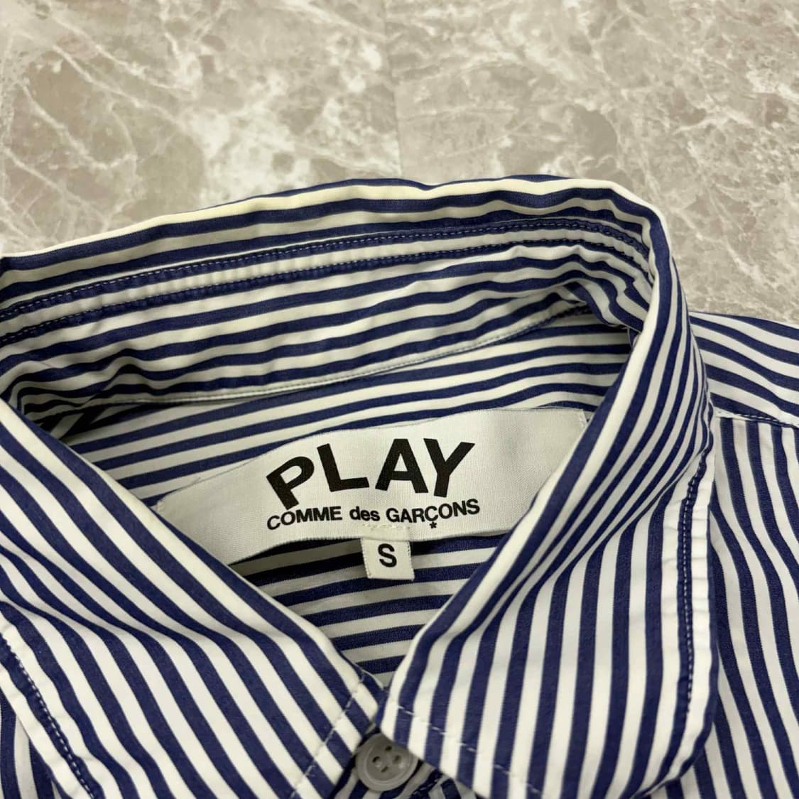 꼼데가르송 블랙 와펜 스트라이프 셔츠(S) 상품이미지4