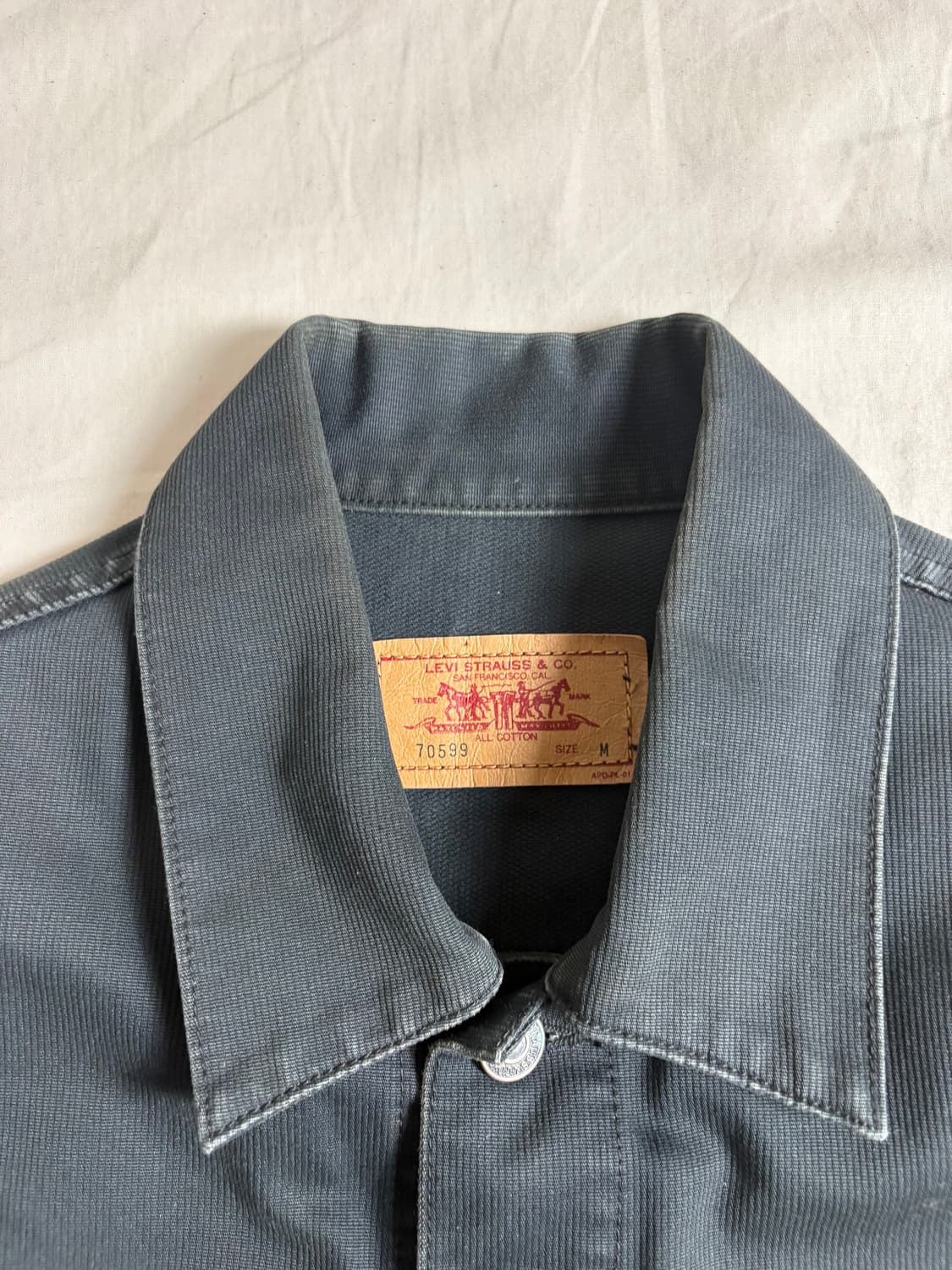 Levis 리바이스 블랙 데님 트러커 자켓 M 상품이미지4