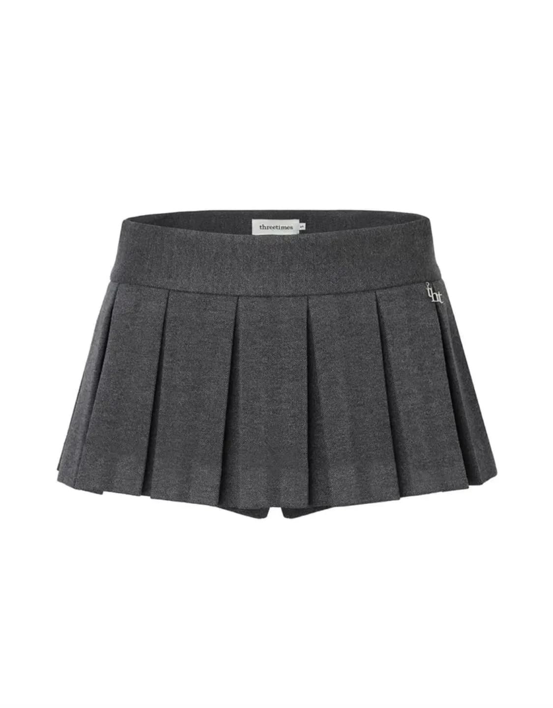 새상품 쓰리타임즈 로우 플리츠 스커트 M 상품이미지1