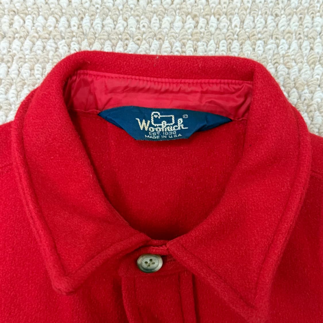 울리치 Woolrich 레드 울 빈티지 자켓 상품이미지5