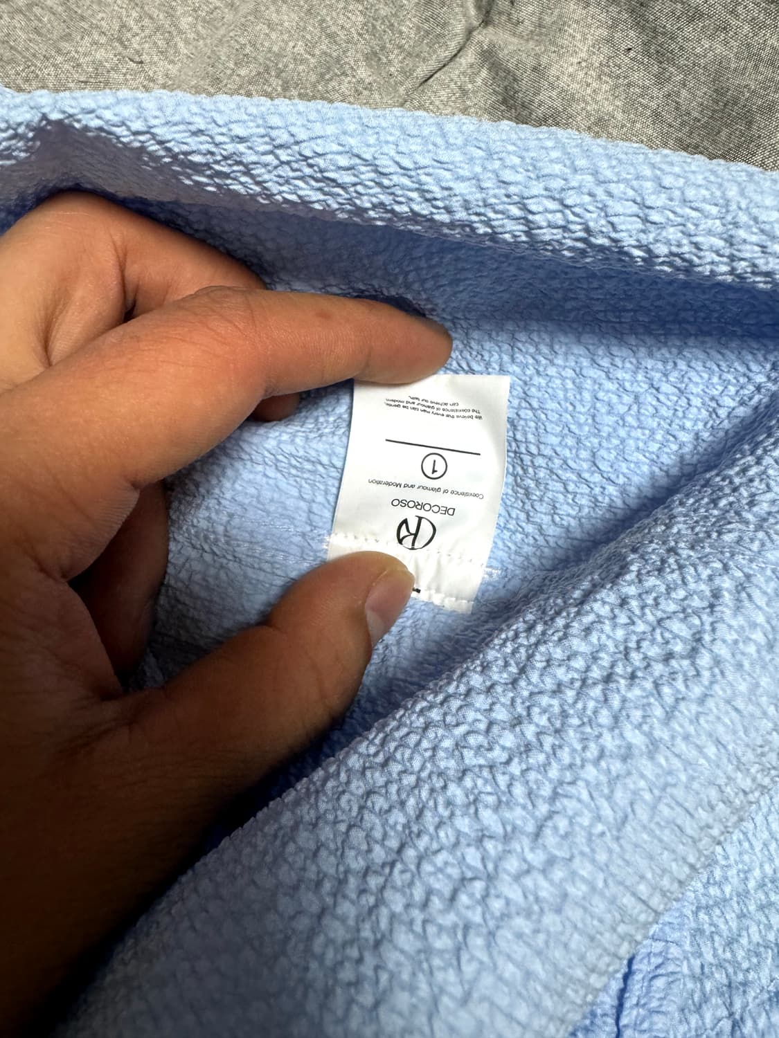 데꼬로소 시어서커 셔츠 하늘색 1사이즈 상품이미지2