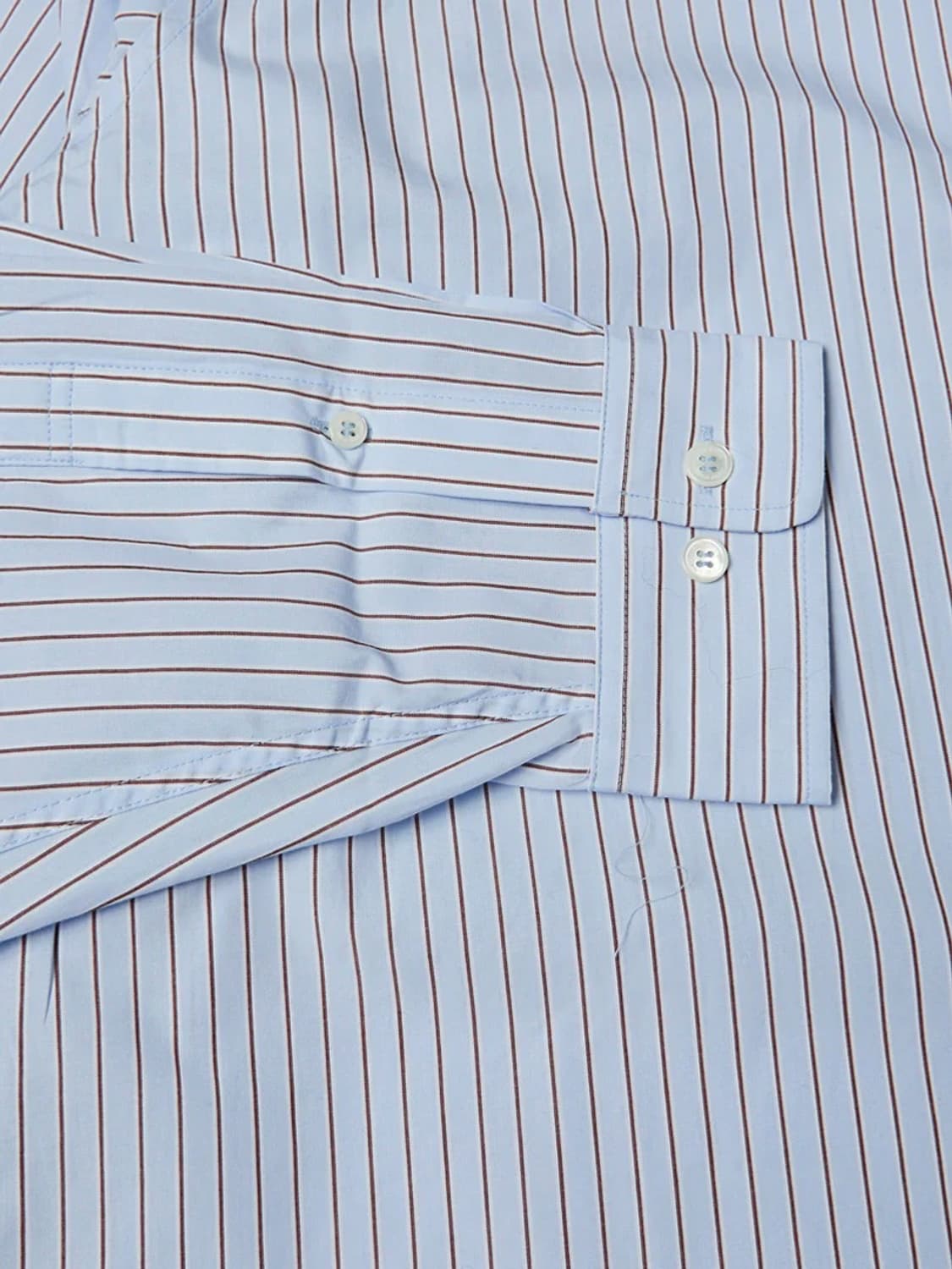 던스트 유니섹스 인포멀 셔츠 블루브라운 스트라이프, XL 상품이미지3