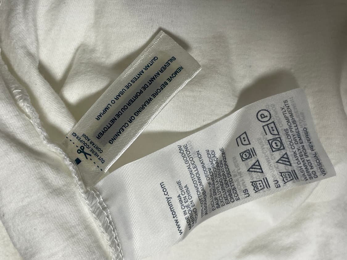 타미힐피거 롱슬리브 긴팔 티셔츠 화이트 상품이미지4