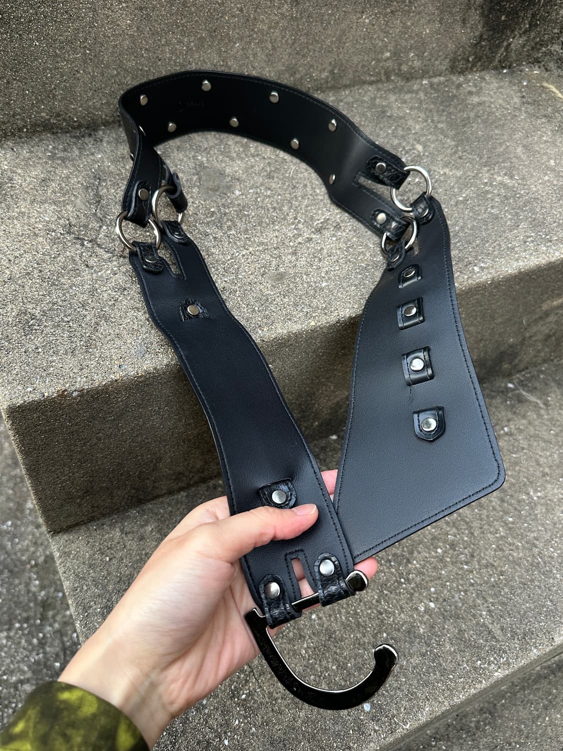 DEMOO gimmick croco pattern leather belt 상품이미지5