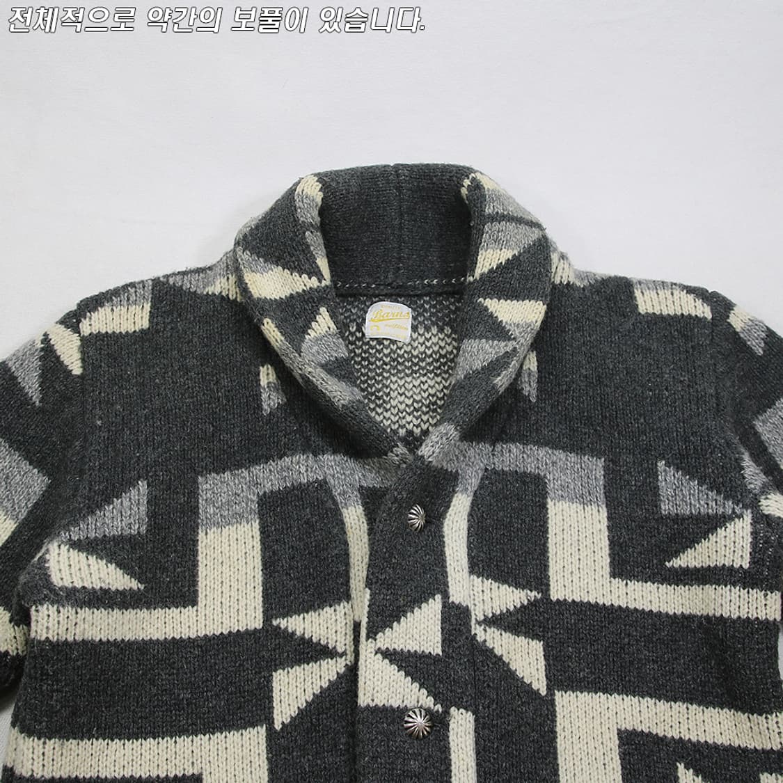 (착용컷) Barns Outfitters 웨스턴 숄 카라 니트 가디건 상품이미지4