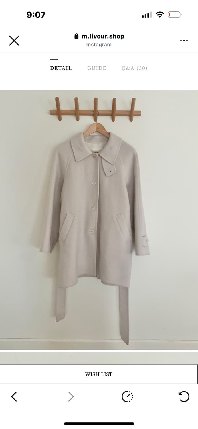 Livour betty half coat 리브아워 베티 하프 코트 라벤더 상품이미지5