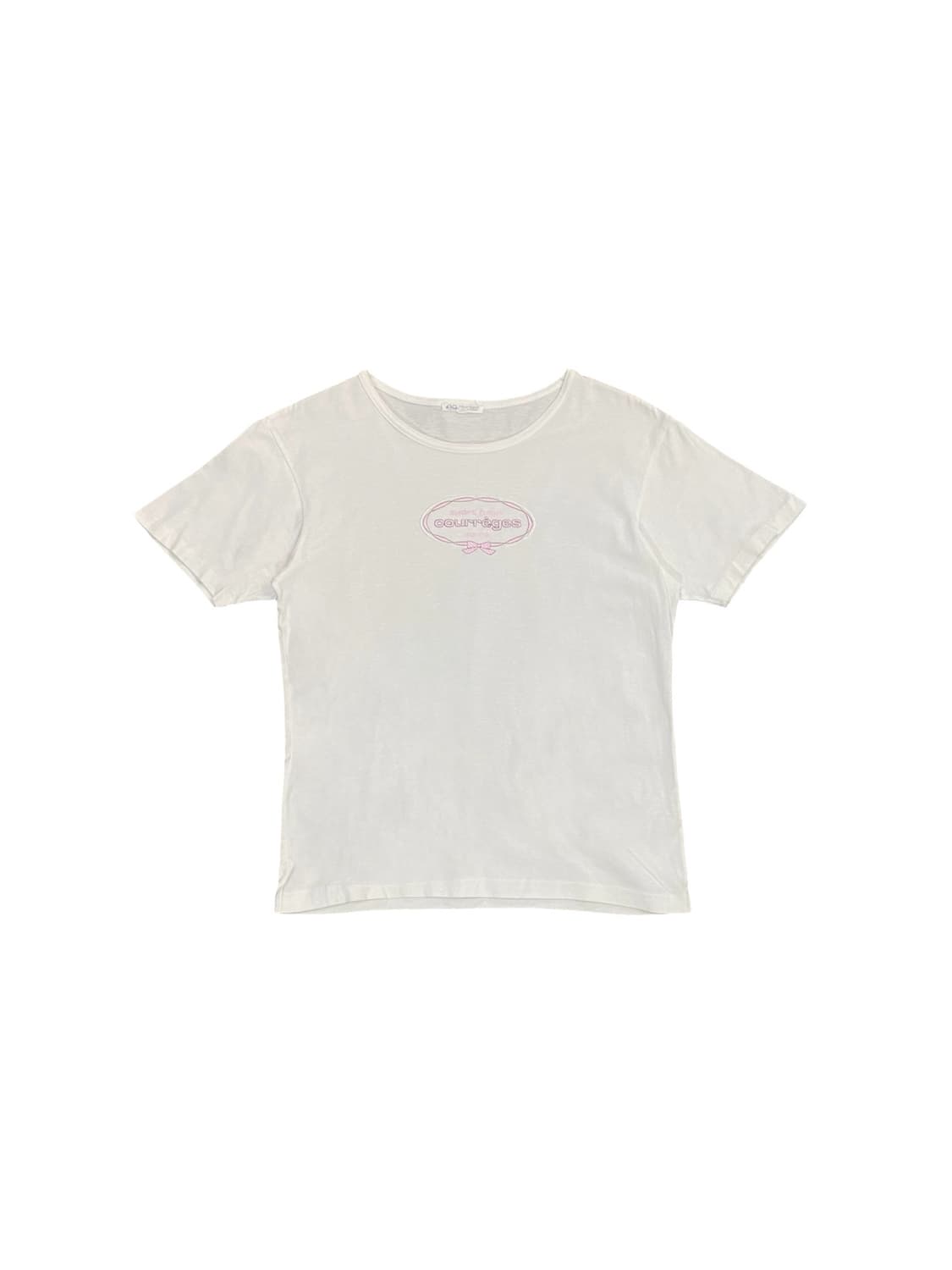 Courreges sport futur 베이직 로고 자수 반팔티셔츠 상품이미지1
