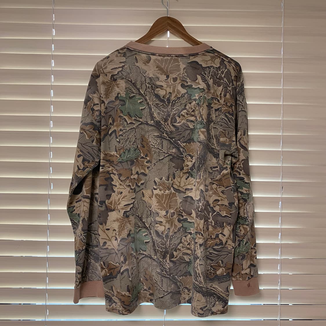 80s 빈티지 리얼트리 카모 롱슬리브 긴팔 티셔츠 USA Made L 상품이미지3