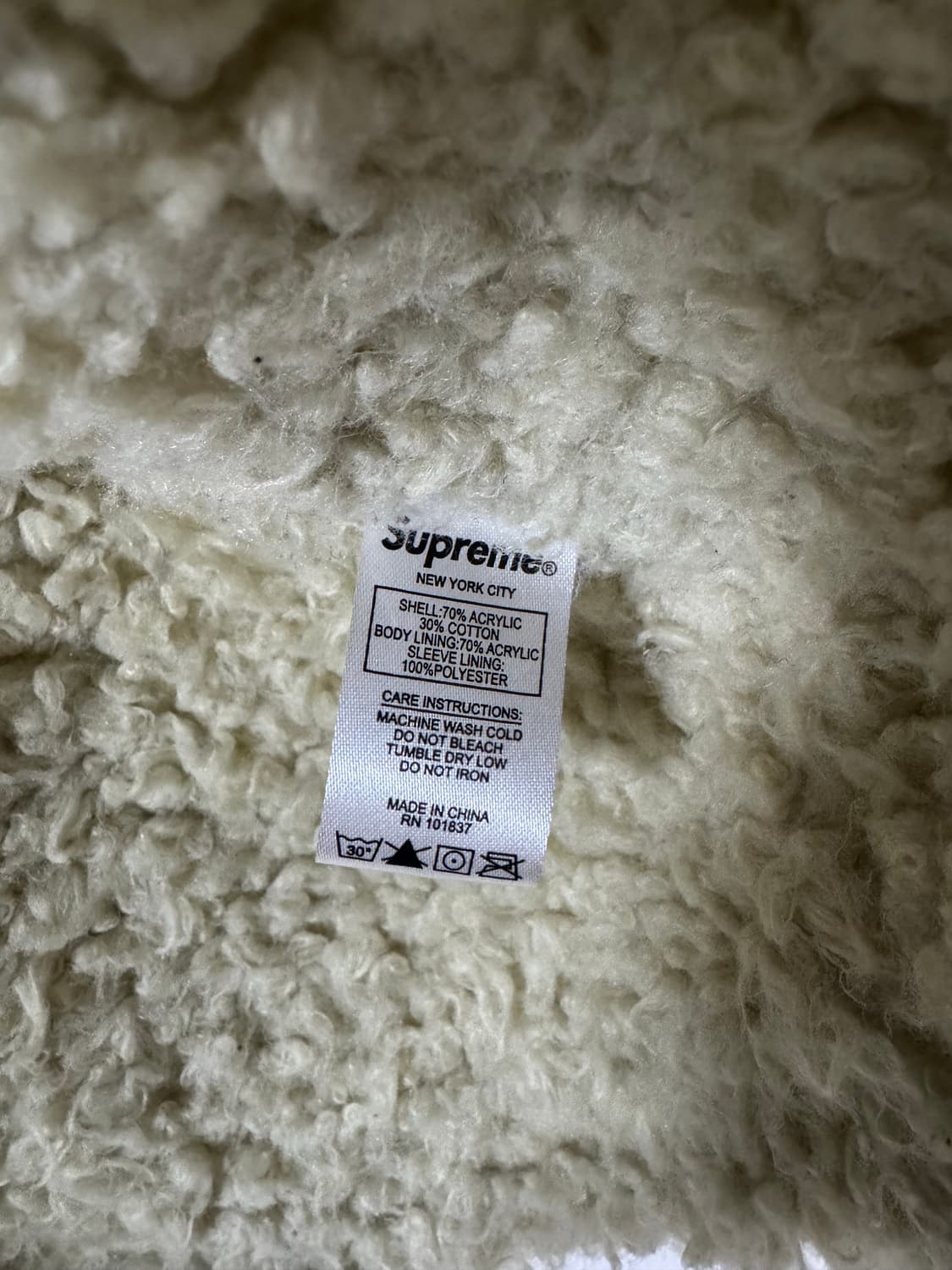 슈프림 플레이드 셔링 봄버 자캣 FW17  상품이미지3