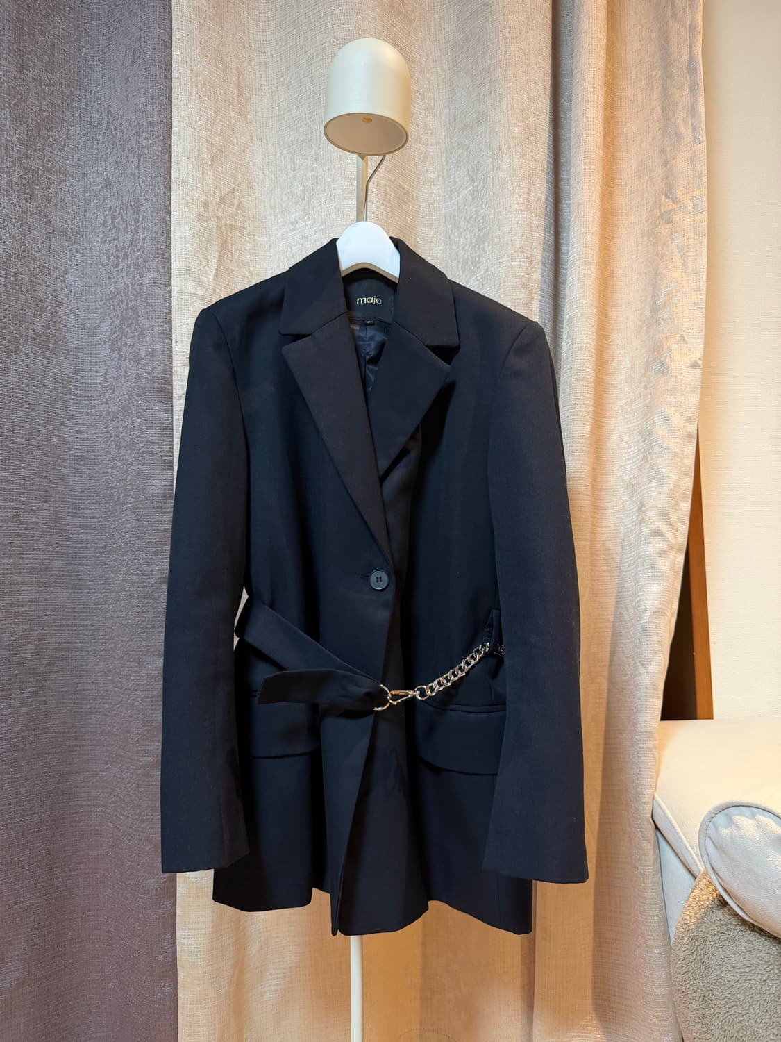 마쥬 체인 블레이저 자켓 네이비2 상품이미지1
