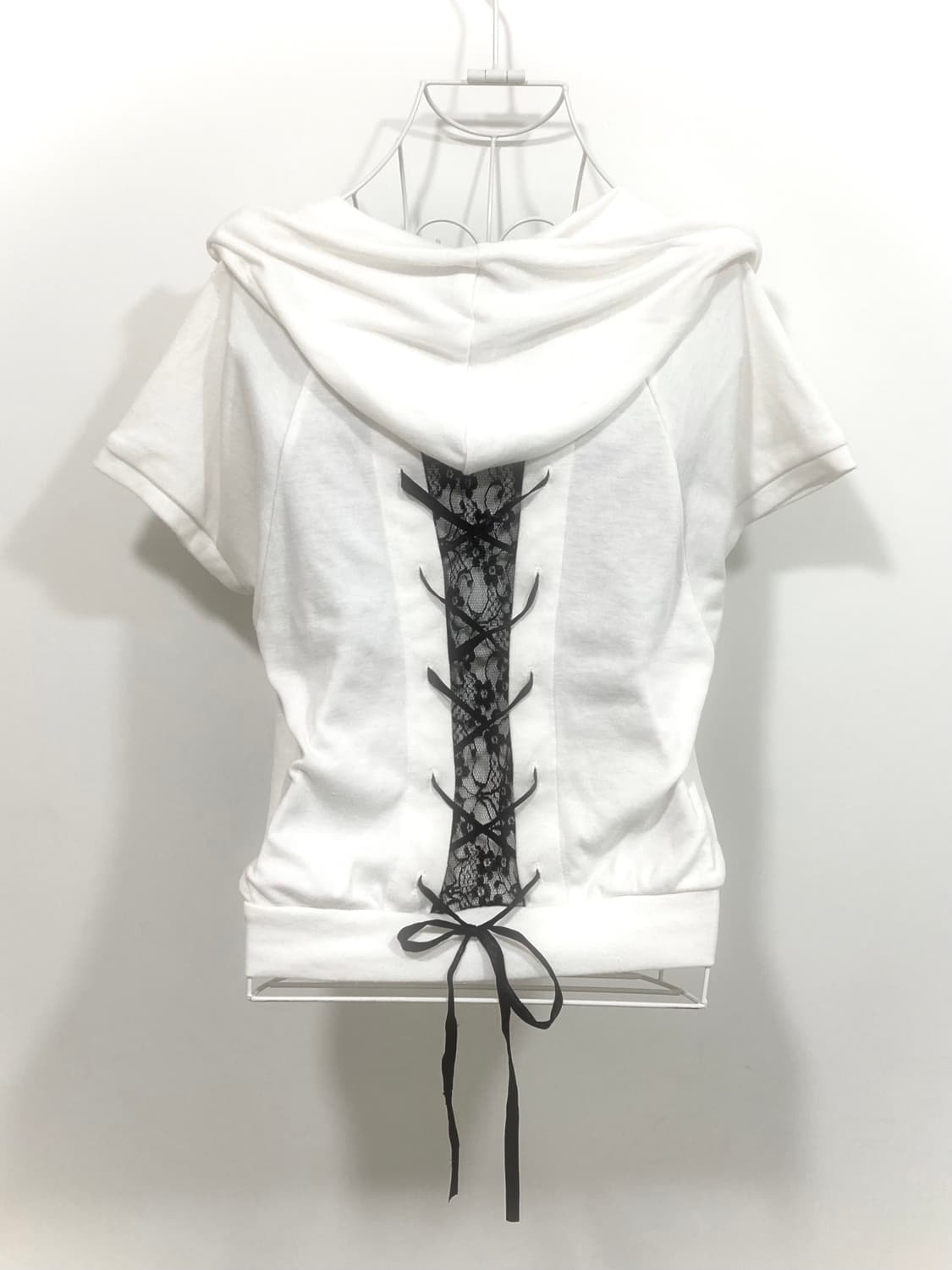 crochet lace-up hooded zip-up 상품이미지2