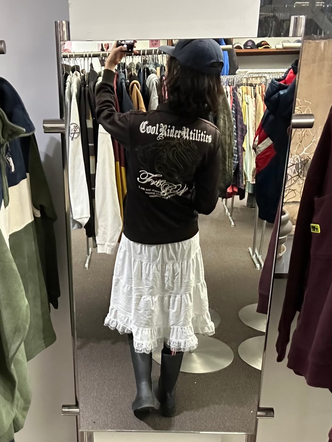 OS)Japanese vintage 여성 Y2K 레터링 져지 상품이미지1