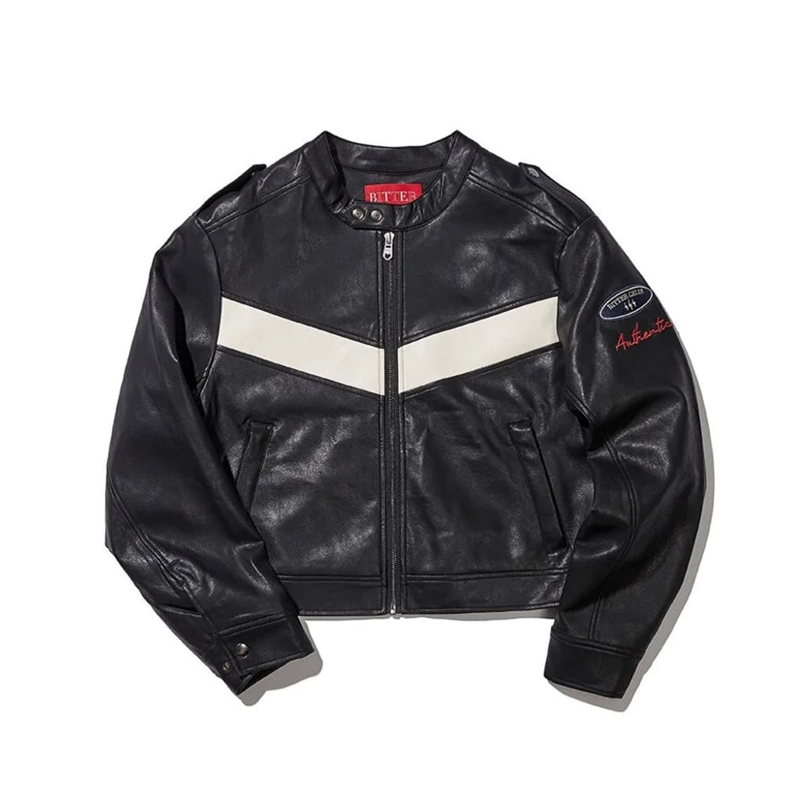비터셀즈 eco leather lacing jacket 레더자켓 가죽자켓 상품이미지1